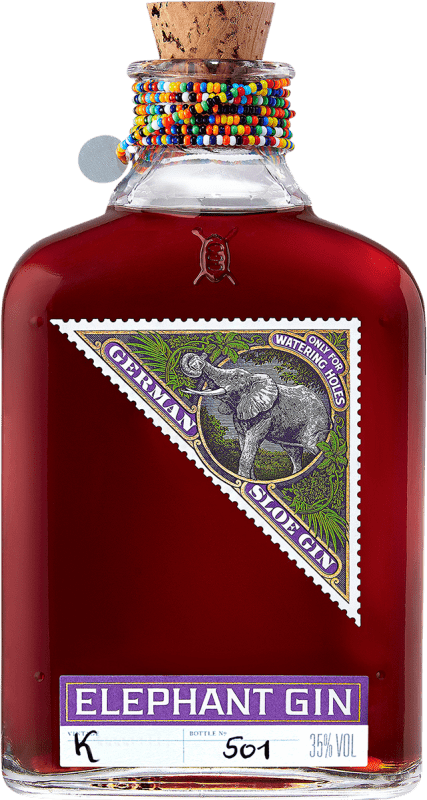 Spedizione Gratuita | Genever Gin Elephant Germania Bottiglia Medium 50 cl Sloe Berries — Bacche di Prugnolo