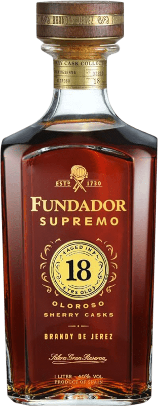 122,95 € | Brandy Pedro Domecq Fundador Supremo D.O. Jerez-Xérès-Sherry España 18 Años 1 L