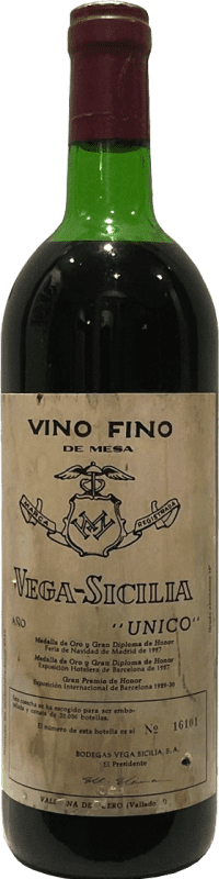 1 999,95 € Free Shipping | Red wine Vega Sicilia Único Año 1953 Gran Reserva D.O. Ribera del Duero Castilla y León Spain Tempranillo, Merlot, Cabernet Sauvignon Bottle 75 cl