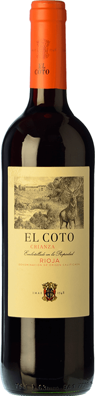 Free Shipping | Red Wine Coto de Rioja Crianza — Aged D.O.Ca. Rioja The Rioja Spain Tempranillo Medium Bottle 50 cl
