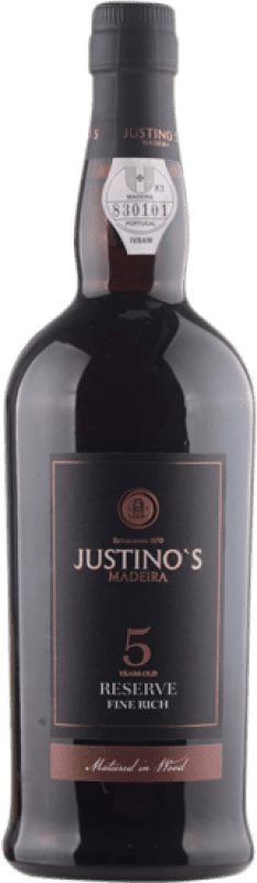 Envío gratis | Vino generoso Justino's Madeira Fine Rich I.G. Madeira Portugal Negramoll 5 Años 75 cl