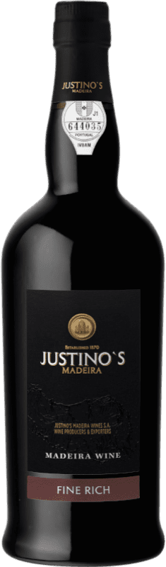 Envoi gratuit | Vin fortifié Justino's Madeira Fine Rich I.G. Madeira Madère Portugal 3 Ans 75 cl