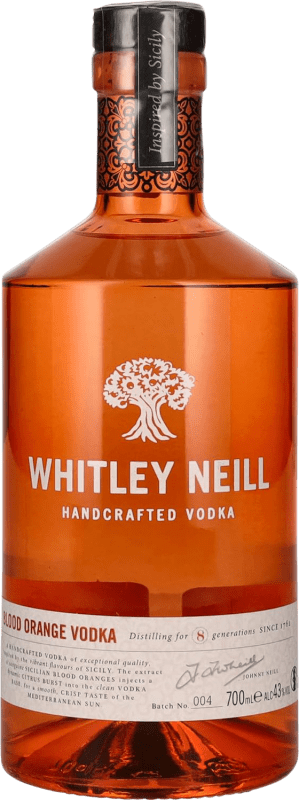 Бесплатная доставка | Водка Whitley Neill Blood Orange Объединенное Королевство 70 cl