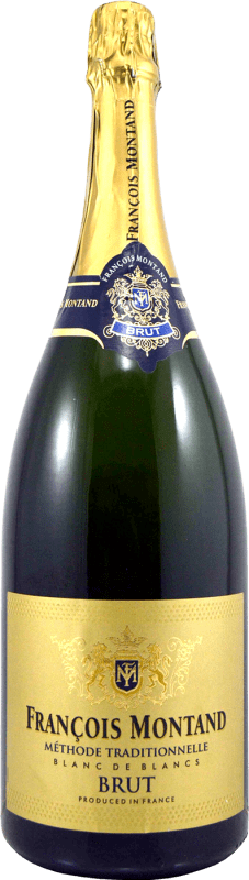 36,95 € Spedizione Gratuita | Spumante bianco François Montand Blanc de Blancs Brut A.O.C. Champagne Bottiglia Magnum 1,5 L