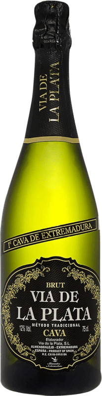 送料無料 | 白スパークリングワイン Vía de la Plata Brut D.O. Cava エストレマドゥーラ スペイン Macabeo, Parellada 75 cl