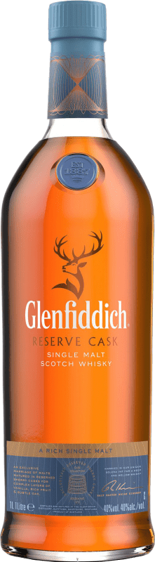 Envío gratis | Whisky Single Malt Glenfiddich Reserve Cask Reserva Speyside Reino Unido 1 L