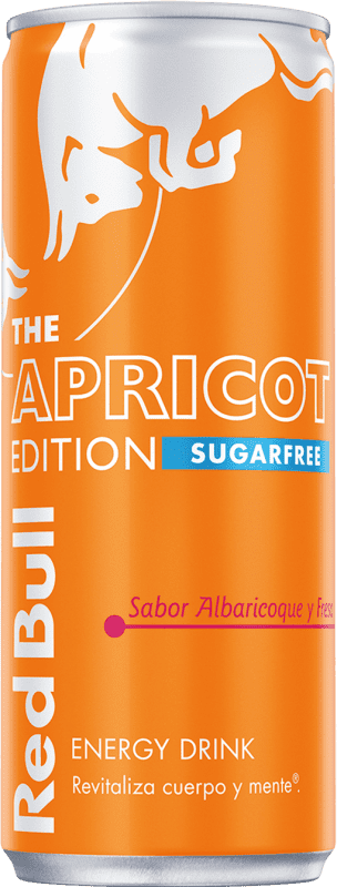 59,95 € Spedizione Gratuita | Scatola da 24 unità Bibite e Mixer Red Bull Energy Drink Albaricoque y Fresa Sugar Free Lattina 25 cl