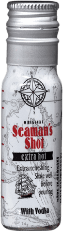Envoi gratuit | Boîte de 24 unités Vodka Waldemar Behn Seaman's Shot Extra Hot Irlande Bouteille Miniature 4 cl