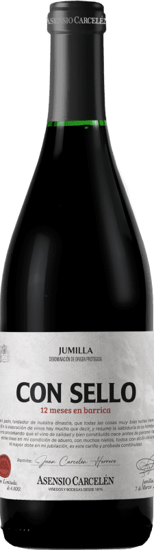 9,95 € | Red wine Asensio Carcelén Con Sello Vendimiado a Mano D.O. Jumilla Region of Murcia Spain Syrah, Monastrell Organic 75 cl