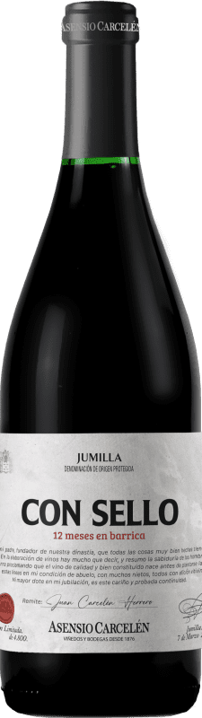 Envio grátis | Vinho tinto Asensio Carcelén Con Sello Vendimiado a Mano D.O. Jumilla Região de Múrcia Espanha Syrah, Monastrell 75 cl