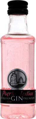 17,95 € Бесплатная доставка | Коробка из 12 единиц Джин Puerto de Indias Strawberry Мини-бутылка 5 cl