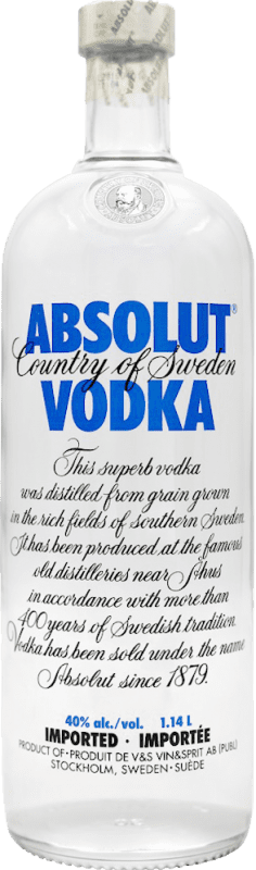 279,95 € 免费送货 | 伏特加 Absolut 1,14 L