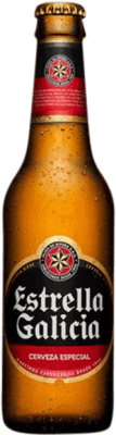 Envio grátis | Caixa de 6 unidades Cerveja Estrella Galicia Especial Espanha Garrafinha Terço 33 cl
