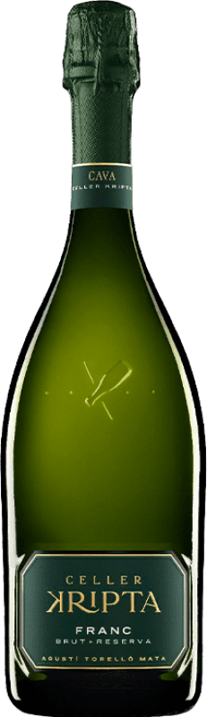 Free Shipping | White Sparkling Wine Agustí Torelló Celler Kripta Franc Brut Reserve — Aged D.O. Cava Catalonia Spain Macabeo, Xarel·lo, Parellada 75 cl