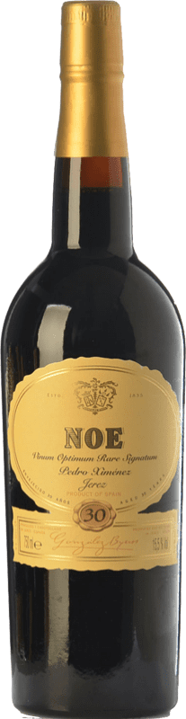 Envio grátis | Vinho doce González Byass Noe Very Old Rare Sherry VORS D.O. Manzanilla-Sanlúcar de Barrameda Andaluzia Espanha Pedro Ximénez 30 Anos Meia Garrafa 37 cl
