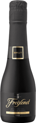 Kostenloser Versand | 6 Einheiten Box Weißer Sekt Freixenet Cordón Negro Mini Black D.O. Cava Spanien Macabeo, Xarel·lo, Parellada Kleine Flasche 20 cl