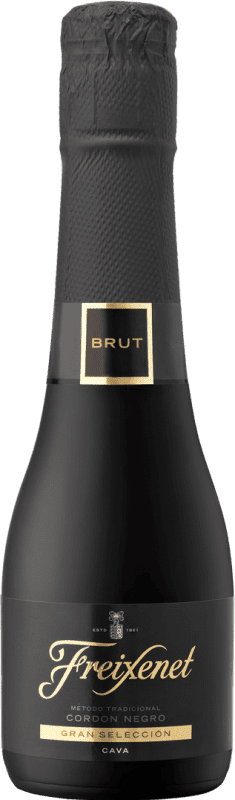 Spedizione Gratuita | Scatola da 6 unità Spumante bianco Freixenet Cordón Negro Mini Black D.O. Cava Spagna Macabeo, Xarel·lo, Parellada Piccola Bottiglia 20 cl