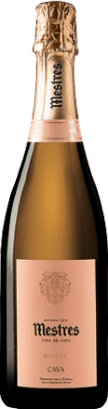 Envoi gratuit | Rosé mousseux Mestres Rosat Brut Nature Grande Réserve D.O. Cava Espagne Monastrell, Trepat 75 cl