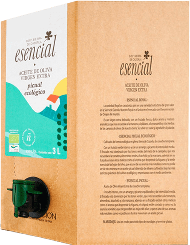 54,95 € | Azeite de Oliva Encarnación Esencial Verde Ecológico D.O. Sierra de Cazorla Andaluzia Espanha Picual Bag in Box 3 L