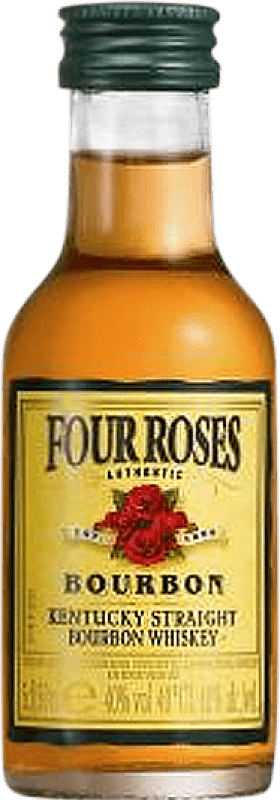 39,95 € Бесплатная доставка | Коробка из 12 единиц Бурбон Four Roses Мини-бутылка 5 cl