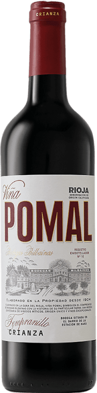 89,95 € Kostenloser Versand | 12 Einheiten Box Rotwein Bodegas Bilbaínas Viña Pomal Crianza — Kurze Fassreifung D.O.Ca. Rioja Halbflasche 37 cl