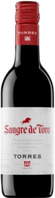 84,95 € Kostenloser Versand | 24 Einheiten Box Rotwein Torres Sangre de Toro D.O. Catalunya Kleine Flasche 18 cl