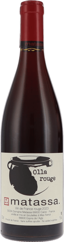 Envio grátis | Vinho tinto Domaine Matassa Olla Rouge Languedoque-Rossilhão França Grenache Tintorera, Grenache Cinza, Macabeo 75 cl