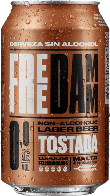 19,95 € Kostenloser Versand | 6 Einheiten Box Bier Estrella Damm Free Tostada Alu-Dose 33 cl