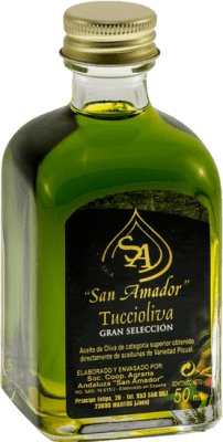 Envío gratis | Caja de 50 unidades Aceite de Oliva Tuccioliva Selección, Frasca, AOVE Virgen Extra Jaén España Picual Botellín Miniatura 5 cl Vidrio