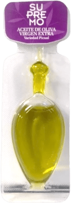 10,95 € | Boîte de 25 unités Huile d'Olive Supremo HOVE Vierge Extra Jaén Espagne Picual Monodose 1 cl PET