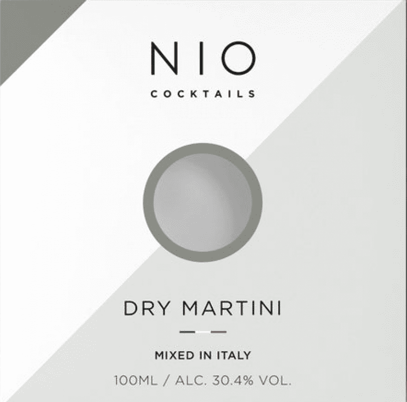 131,95 € Free Shipping | 12 units box Cocktail Sour Nio Cocktails Tanqueray Martini Dry Miniature Bottle 10 cl Gin, Vermouth