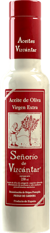64,95 € Envio grátis | Caixa de 12 unidades Azeite de Oliva Vizcántar Athena Señorío de Vizcántar AOVE Virgem Extra D.O.P. Priego de Córdoba Garrafinha 25 cl