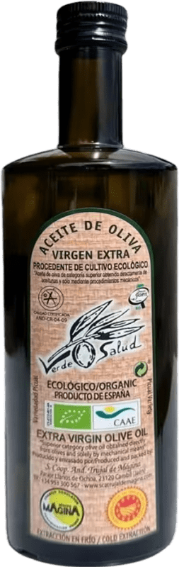 7,95 € | Aceite de Oliva Trujal de Mágina Verde Salud Alexandra AOVE Virgen Extra D.O. Sierra Mágina Jaén España Picual Eco — Ecológico Botella Medium 50 cl