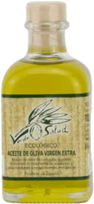 Kostenloser Versand | 50 Einheiten Box Olivenöl Trujal de Mágina Verde Salud Verde — Grüne, E-NOL Extra Nativ D.O. Sierra Mágina Jaén Spanien Picual Eco — Biologisch Miniaturflasche 10 cl