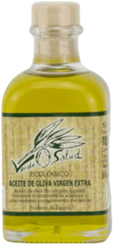 Kostenloser Versand | 50 Einheiten Box Olivenöl Trujal de Mágina Verde Salud Verde — Grüne, E-NOL Extra Nativ D.O. Sierra Mágina Jaén Spanien Picual Eco — Biologisch Miniaturflasche 10 cl