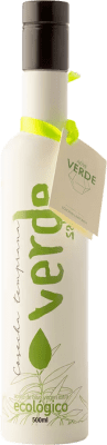 Kostenloser Versand | Olivenöl Trujal de Mágina Verde Salud Cosecha Temprana — Frühe Ernte, E-NOL Extra Nativ D.O. Sierra Mágina Jaén Spanien Picual Eco — Biologisch Medium-Flasche 50 cl Glas