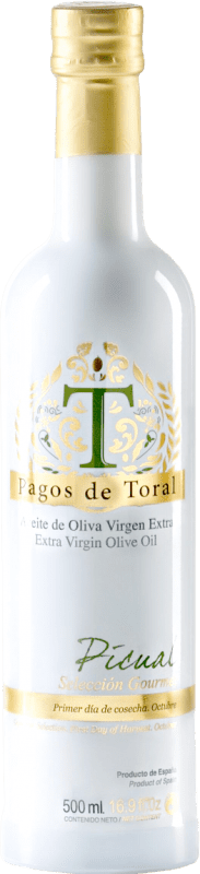 Spedizione Gratuita | Olio d'Oliva Pagos de Toral Premium, Cosecha Temprana — Raccolta Precoce, EVO Extra Vergine Jaén Spagna Picual Eco — Biologico Bottiglia Medium 50 cl Vetro