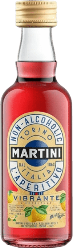 Envoi gratuit | Vermouth Martini Vibrante Italie Mini-Bouteille 5 cl Sans Alcool