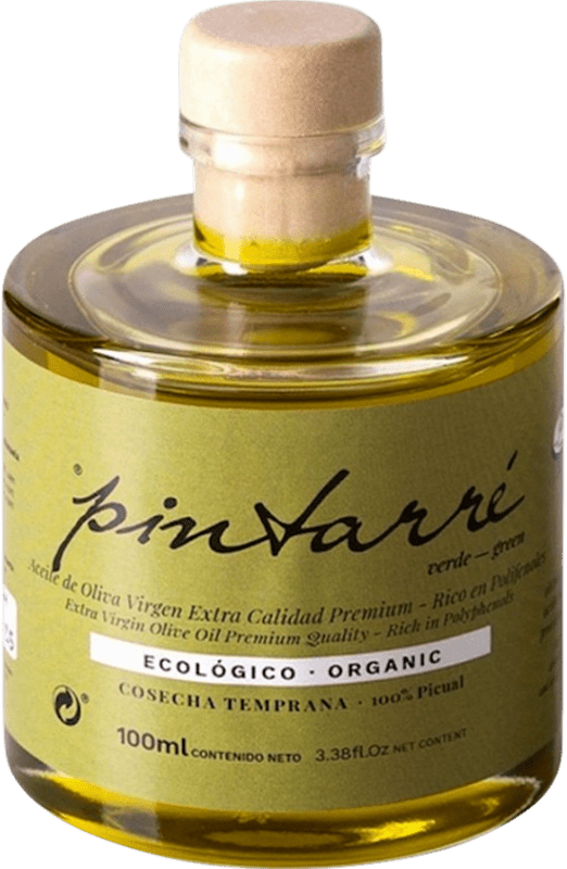 175,95 € | Коробка из 30 единиц Оливковое масло Pintarré Cosecha Temprana — Ранний урожай, Verde — Зелёный, ЭВО Экстра Вирджин D.O. Sierra Mágina Jaén Испания Picual — Пикуаль Bio — Эко Био Органический Мини-бутылка 10 cl Стекло