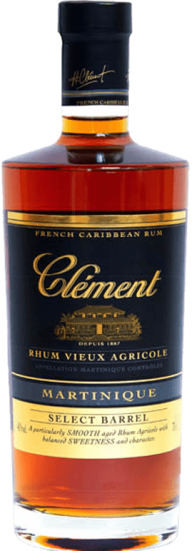8,95 € Envio grátis | Rum Clément Seleção, Barrel — Barrica Garrafinha Miniatura 5 cl