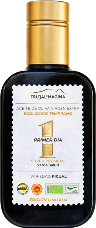 送料無料 | オリーブオイル Trujal de Mágina Verde Salud Primer Día de Cosecha — 初収穫日, EVOO エキストラバージン D.O. Sierra Mágina Jaén スペイン Picual — ピクアル Eco — エコ ビオ オーガニック 小瓶 25 cl