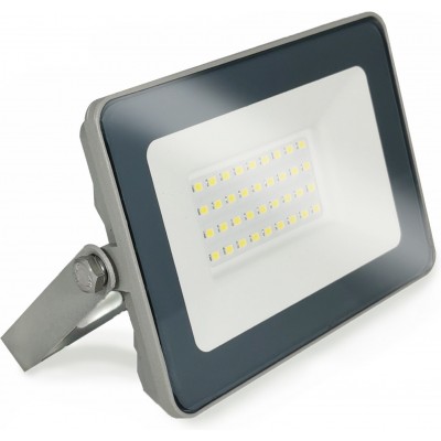 4,95 € Free Shipping | Flood and spotlight 20W 6000K Cold light. Rectangular Shape 16×11 cm. PROLINE High brightness. EPISTAR 5730 SMD LED Chip Terrace and garden. Aluminum and tempered glass. Gray Color