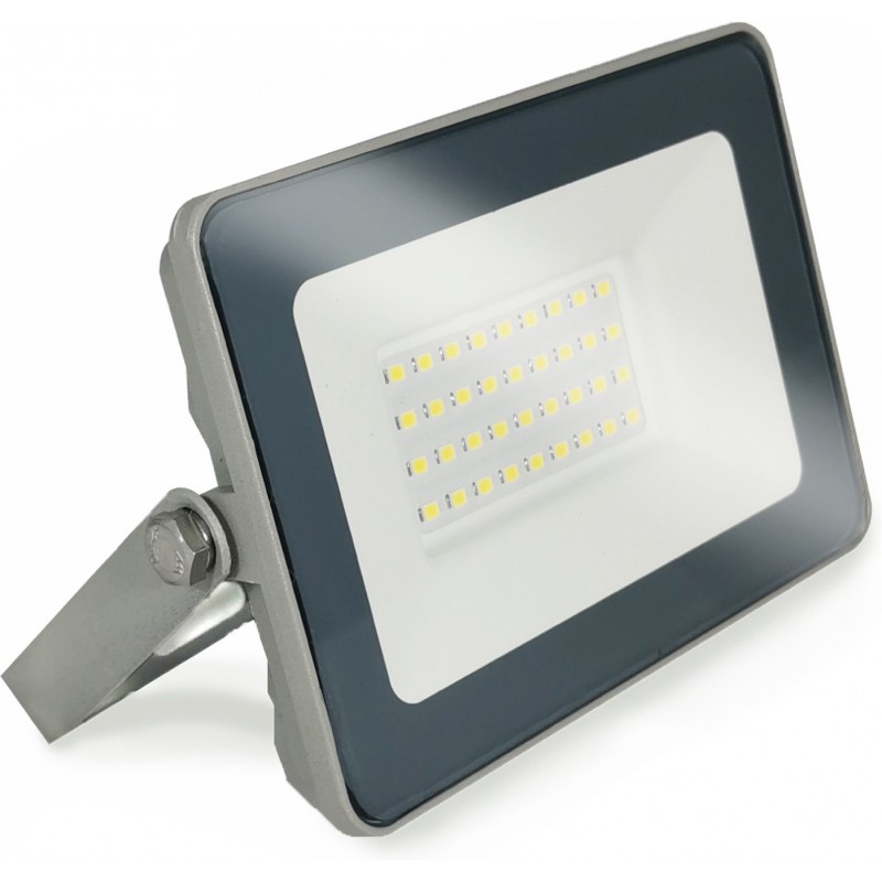 4,95 € Kostenloser Versand | Hochwasser und Scheinwerfer 20W 6000K Kaltes Licht. 16×11 cm. PROLINE Hochglanz. EPISTAR 5730 SMD-LED-Chip Aluminium und gehärtetes glas. Grau Farbe