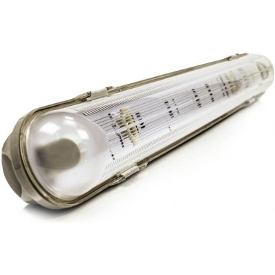 21,95 € Kostenloser Versand | Deckenlampe 60 cm. Wasserdichtes Gehäuse für 1 × LED-Röhre Lager, garage und öffentlicher raum
