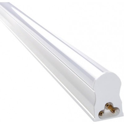 19,95 € Free Shipping | LED tube 16W T5 LED 3000K Warm light. Ø 2 cm. LED tube kit + bracket + installation accessories. Integrated Driver Kitchen, warehouse and hall. Aluminum and Polycarbonate. White and silver Color