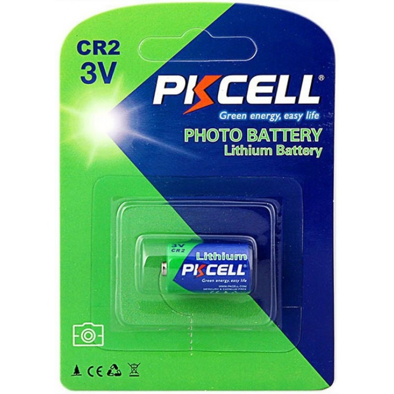 3,95 € Free Shipping | Batteries PKCell PK2088 CR2 3V Lithium battery. Delivered in Blister × 1 unit