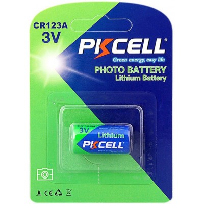 3,95 € Envio grátis | Baterias PKCell PK2087 CR123A 3V Bateria de lítio. Entregue em Blister × 1 unidade