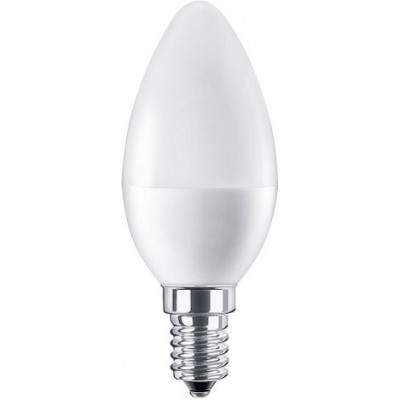 5 units box LED light bulb 4W E14 LED 3000K Warm light. 10×4 cm. LED candle bulb. EPISTAR SMD LED Chip. C35 filament. High brightness Aluminum and Polycarbonate. White Color