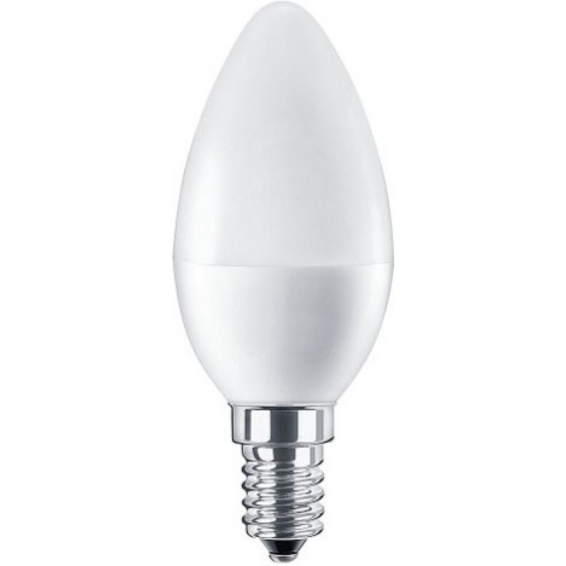 7,95 € 送料無料 | 5個入りボックス LED電球 4W E14 LED 3000K 暖かい光. 10×4 cm. LEDキャンドル電球。 EPISTAR SMDLEDチップ。 C35フィラメント。高輝度 アルミニウム そして ポリカーボネート. 白い カラー