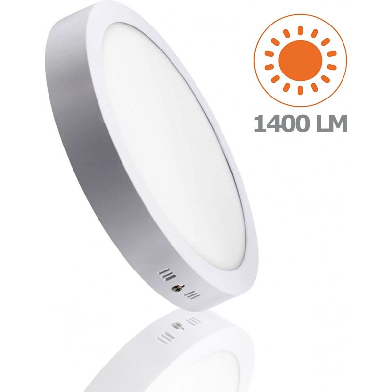 11,95 € Free Shipping | Indoor ceiling light NB2007 18W 3000K Warm light. Round Shape Ø 22 cm. EPISTAR SMD LED Chip. LED Driver included Kitchen, bathroom and stairs. Aluminum. White Color